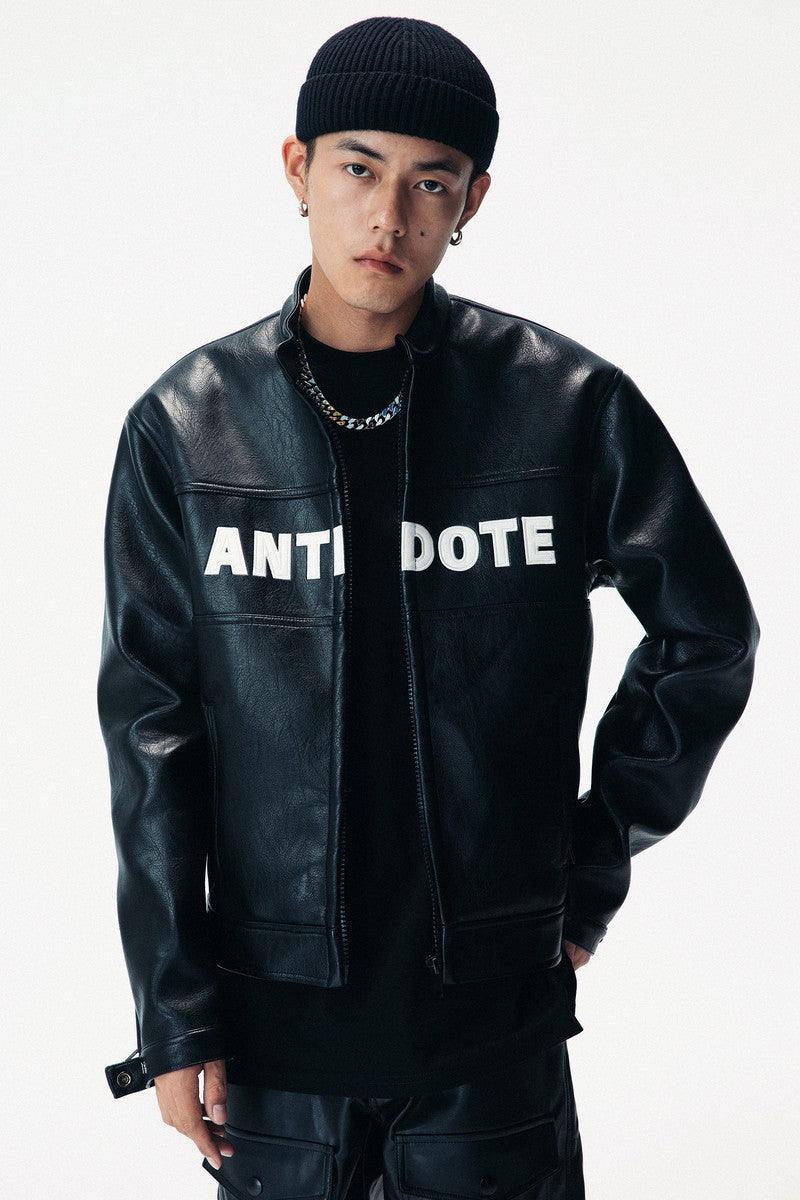 ANT PU Leather Logo Jacket
