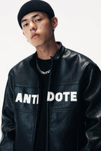 ANT PU Leather Logo Jacket
