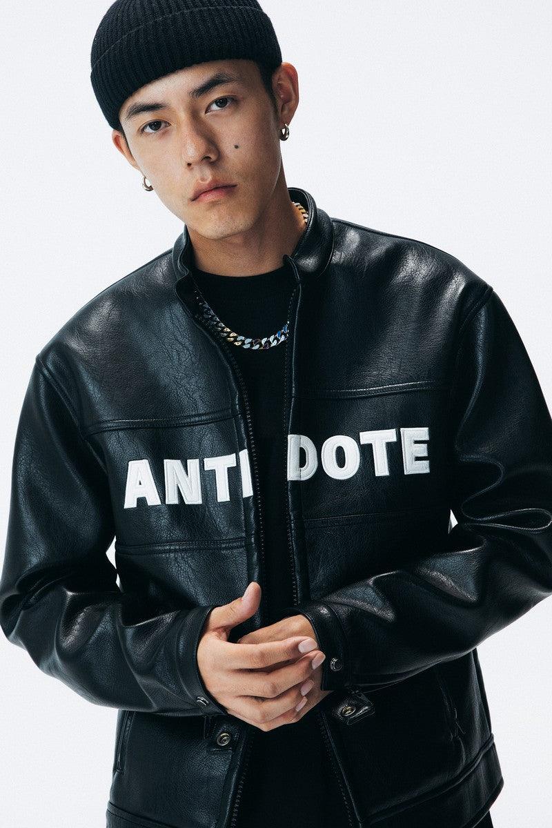 ANT PU Leather Logo Jacket
