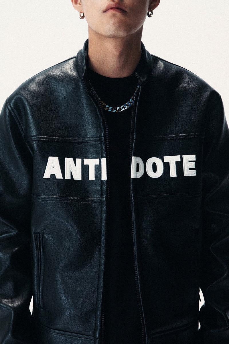 ANT PU Leather Logo Jacket
