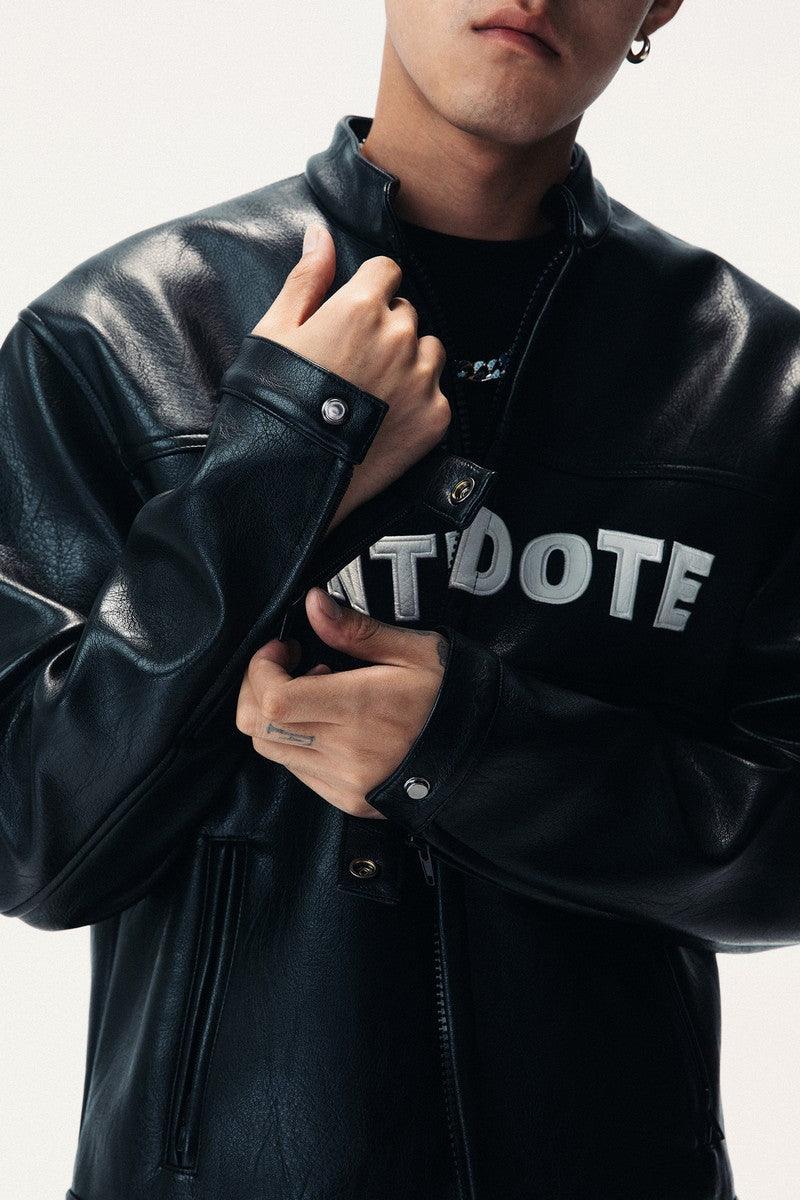 ANT PU Leather Logo Jacket