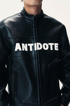 ANT PU Leather Logo Jacket