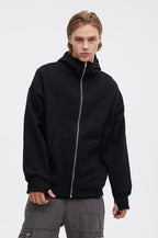 CZ High Collar Zip Up Hoodie