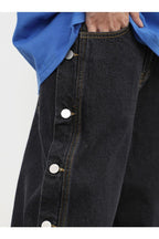 CZ Washed Button Jeans
