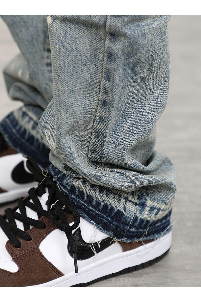 CZ Washed Straight Flared Jeans