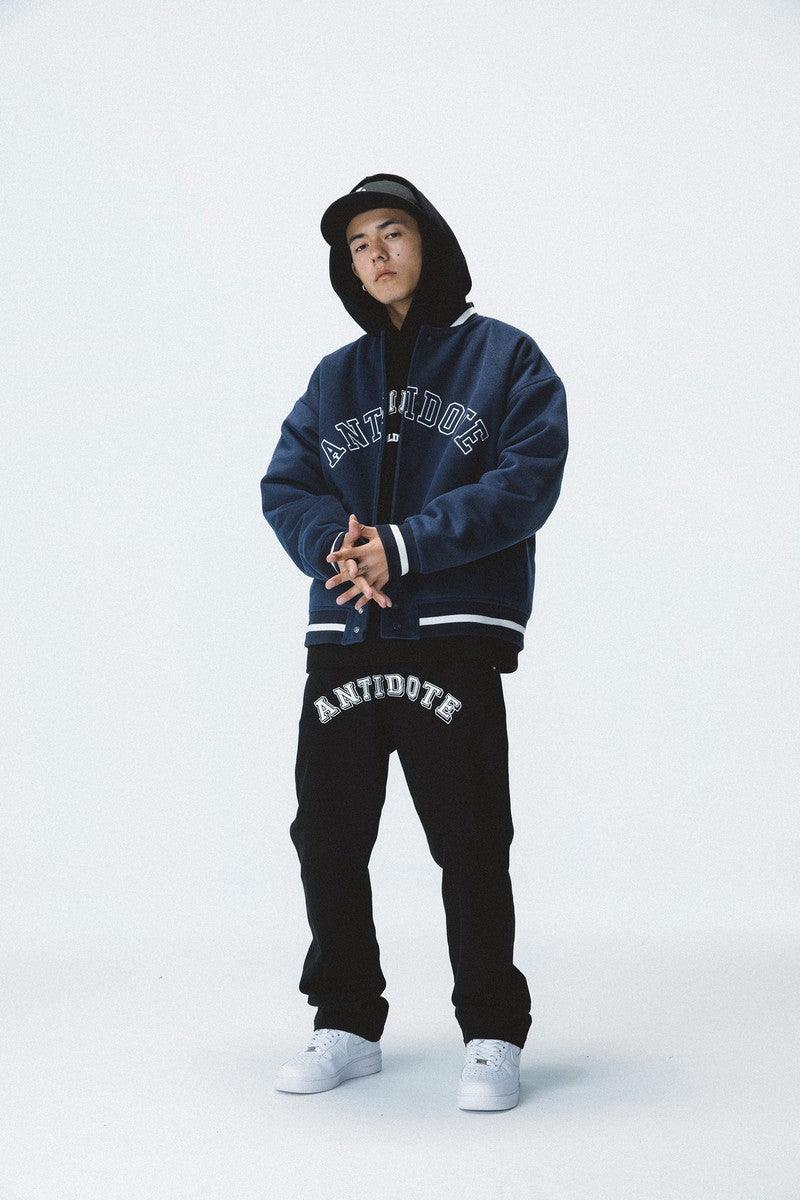 Antidote Embroidered Logo Baseball Jacket