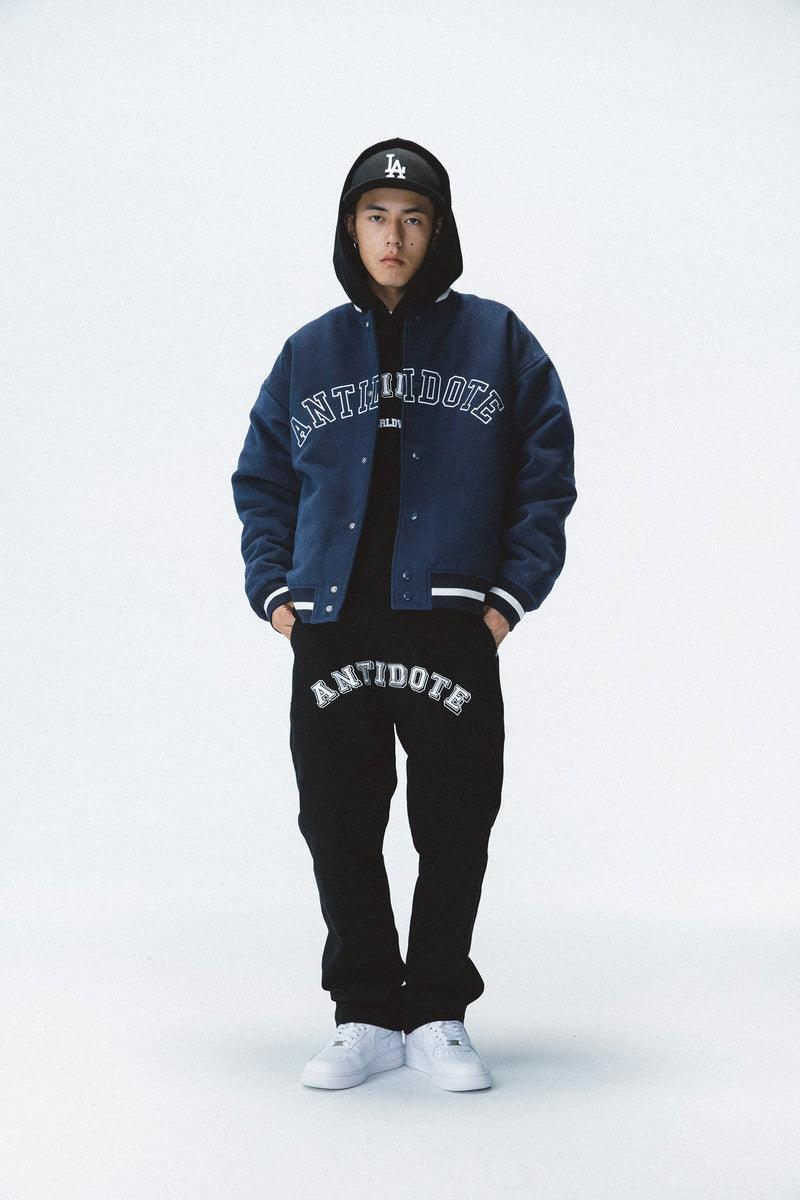 Antidote Embroidered Logo Baseball Jacket
