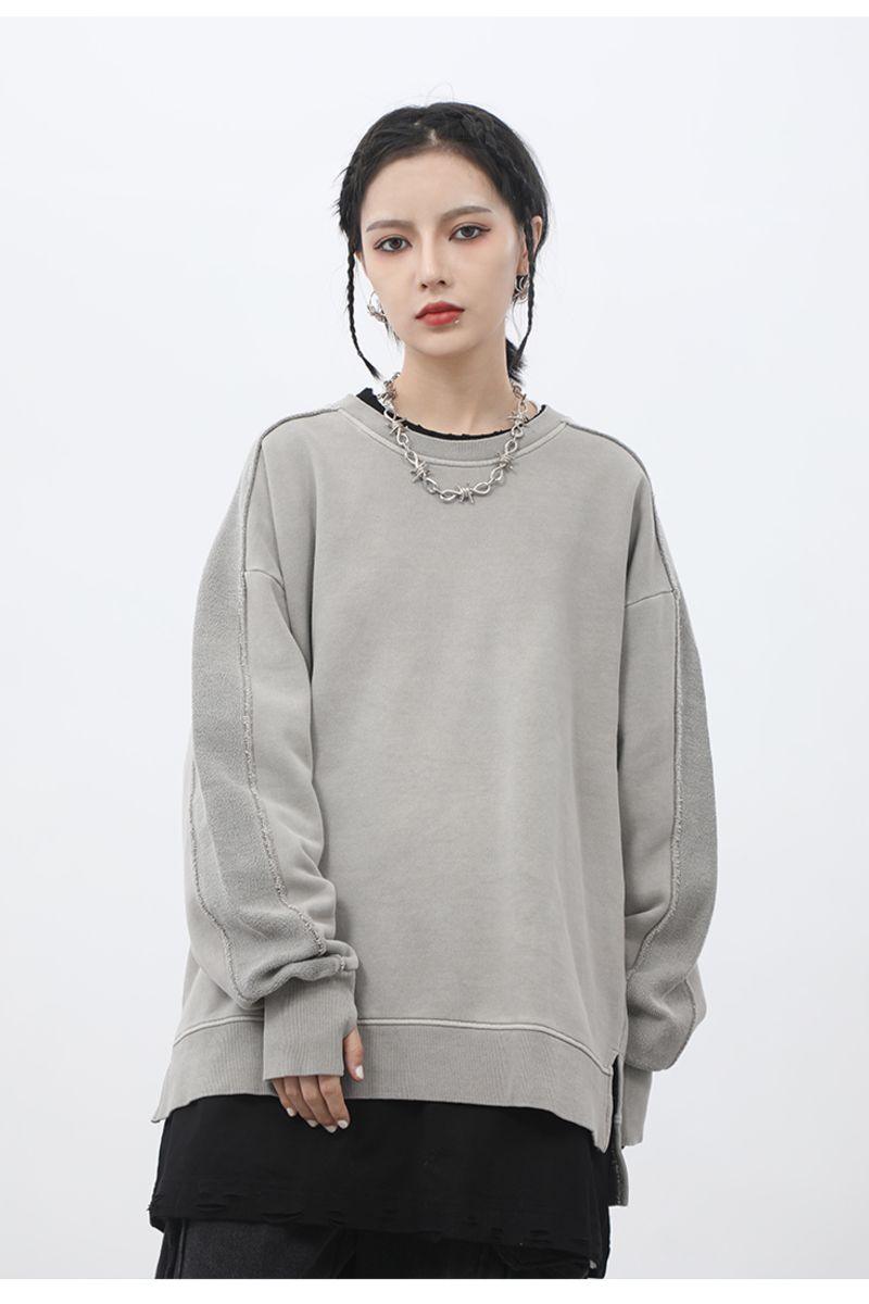CZ Washed Split Sweater