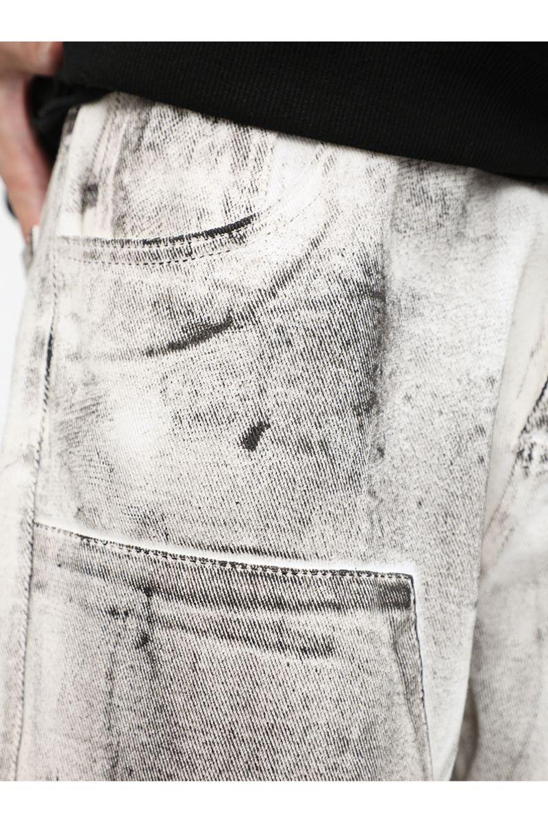 CZ Washed Ink Stained Loose Jeans
