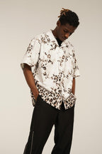 Empty Reference Leopard Pattern Cuban Shirt