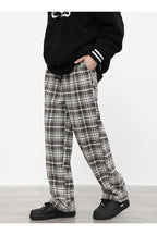 CZ Plaid Loose Straight Trousers