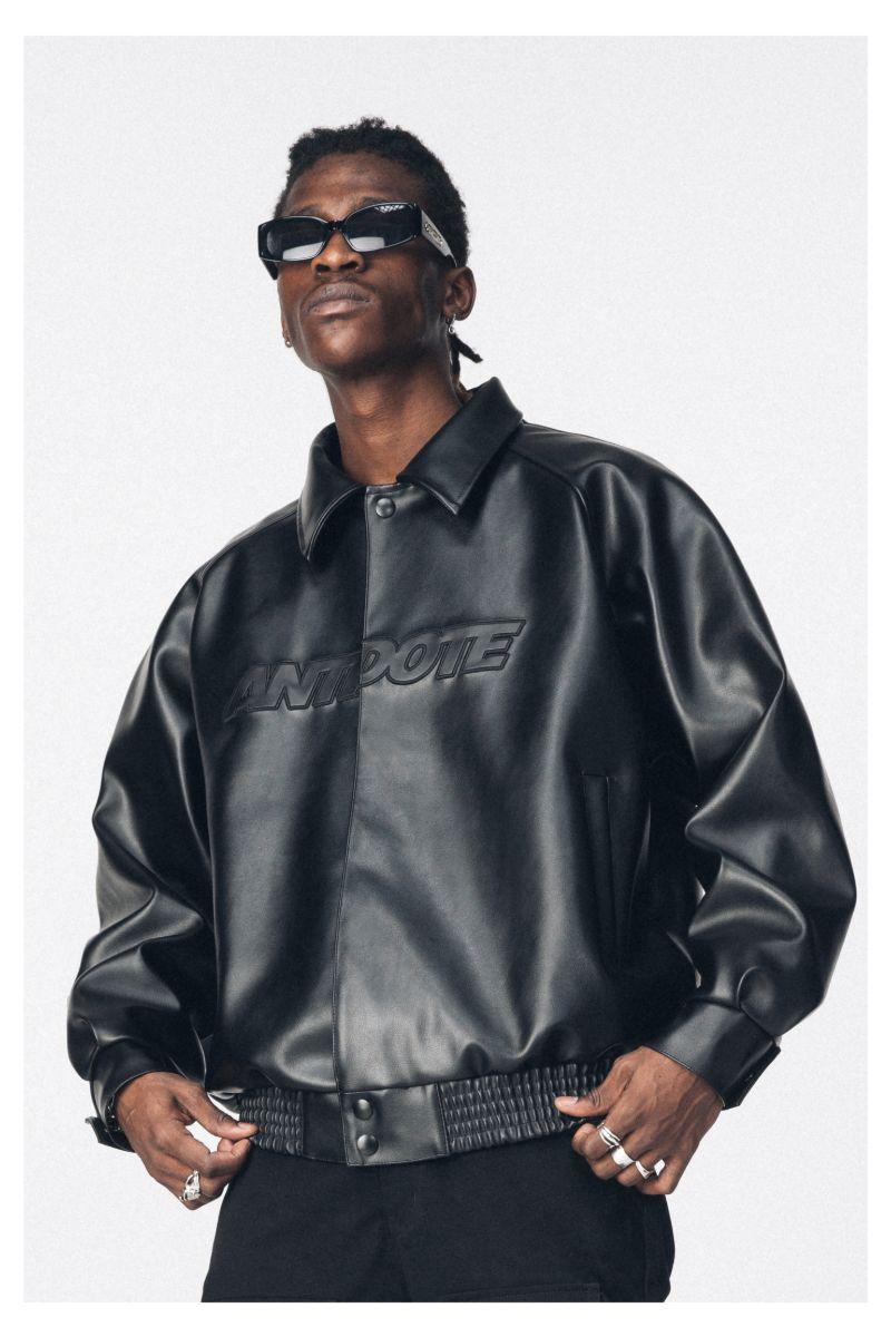 Antidote WTF Logo PU Leather Jacket