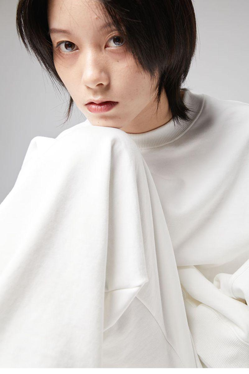 CZ White Loose Sweater