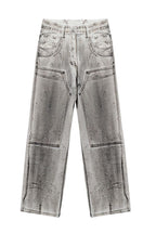 CZ Washed Ink Stained Loose Jeans