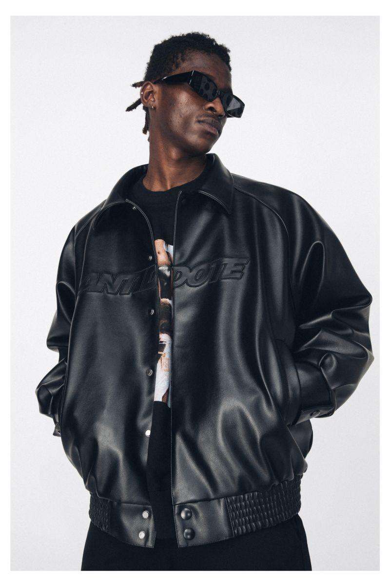 Antidote WTF Logo PU Leather Jacket