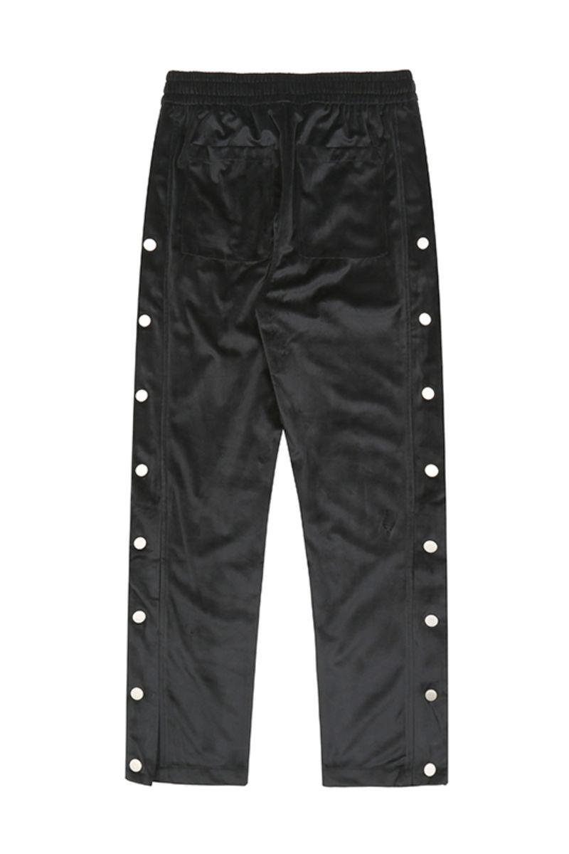 CZ Suede Buttons Straight Trousers