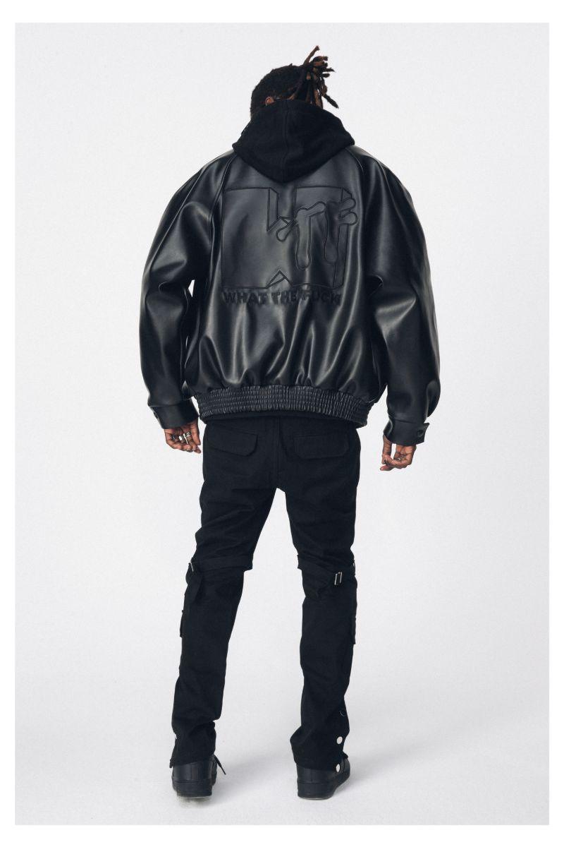 Antidote WTF Logo PU Leather Jacket
