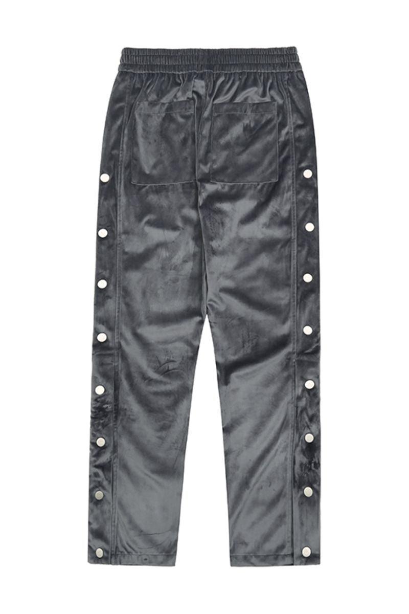 CZ Suede Buttons Straight Trousers