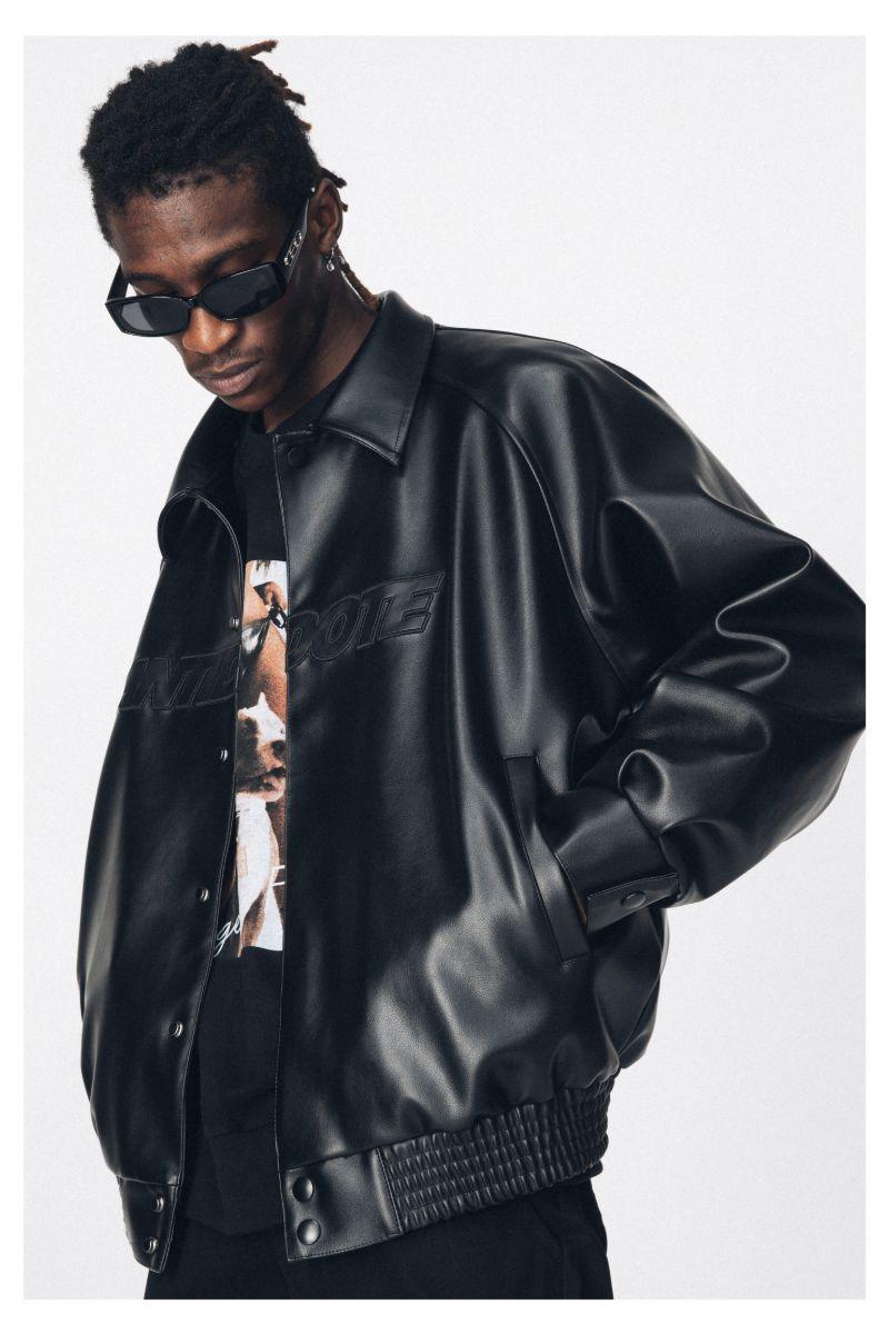 Antidote WTF Logo PU Leather Jacket