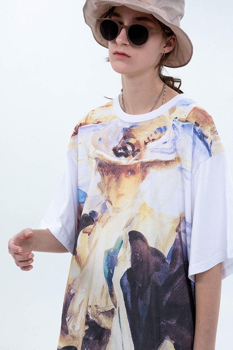 Center of Rotation Oil Painting Print Tee