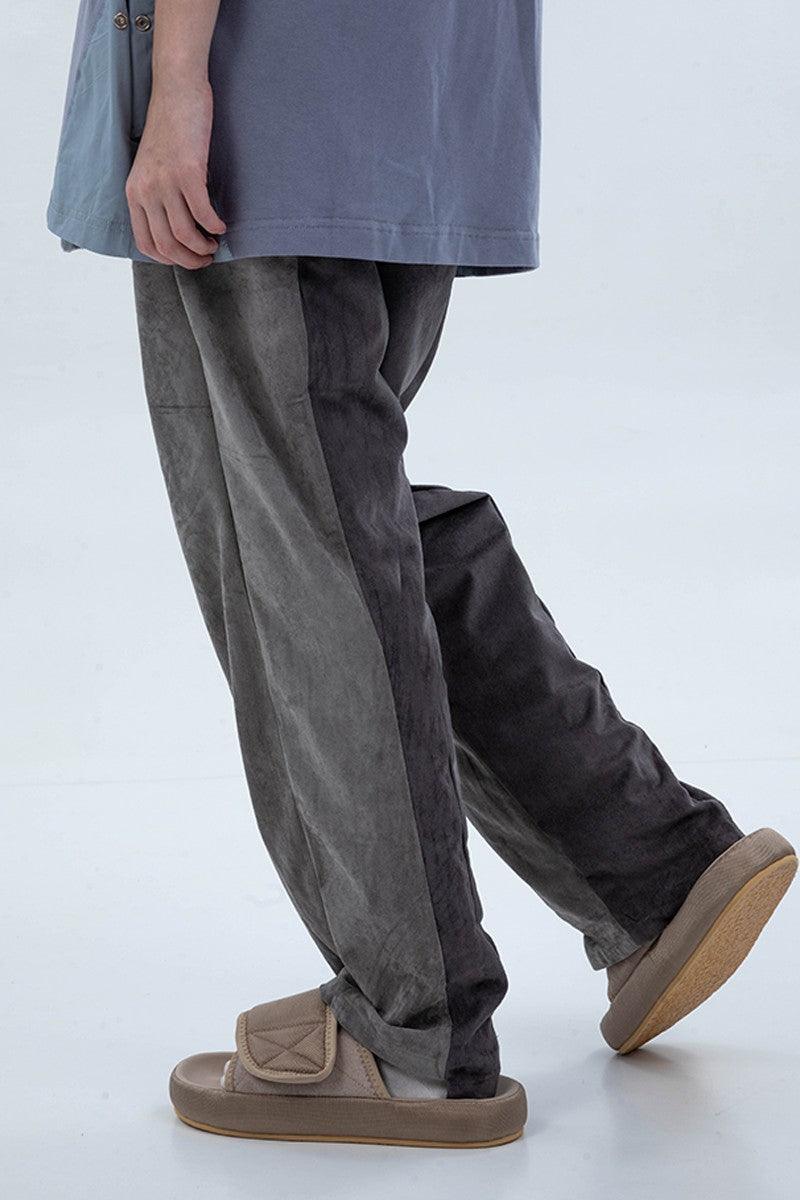 Center of Rotation Suede Stitched Loose Pants