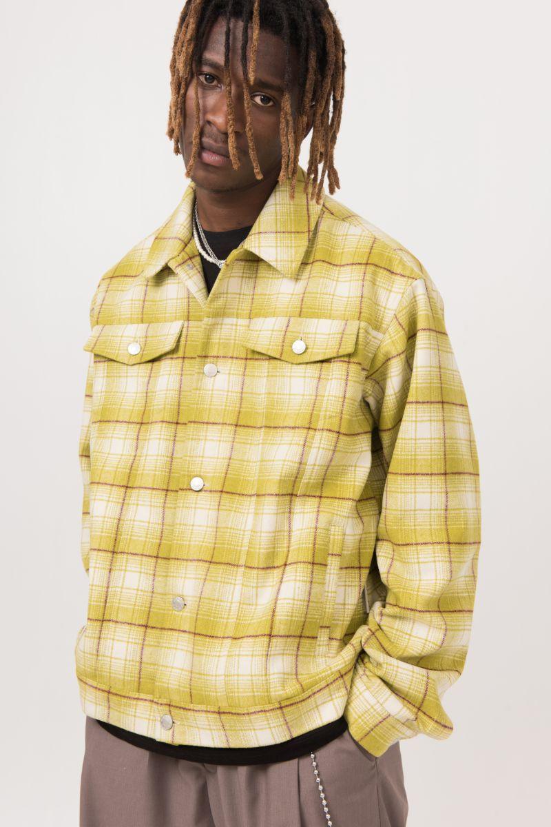 Empty Reference Plaid Green Cashmere L/S Shirt