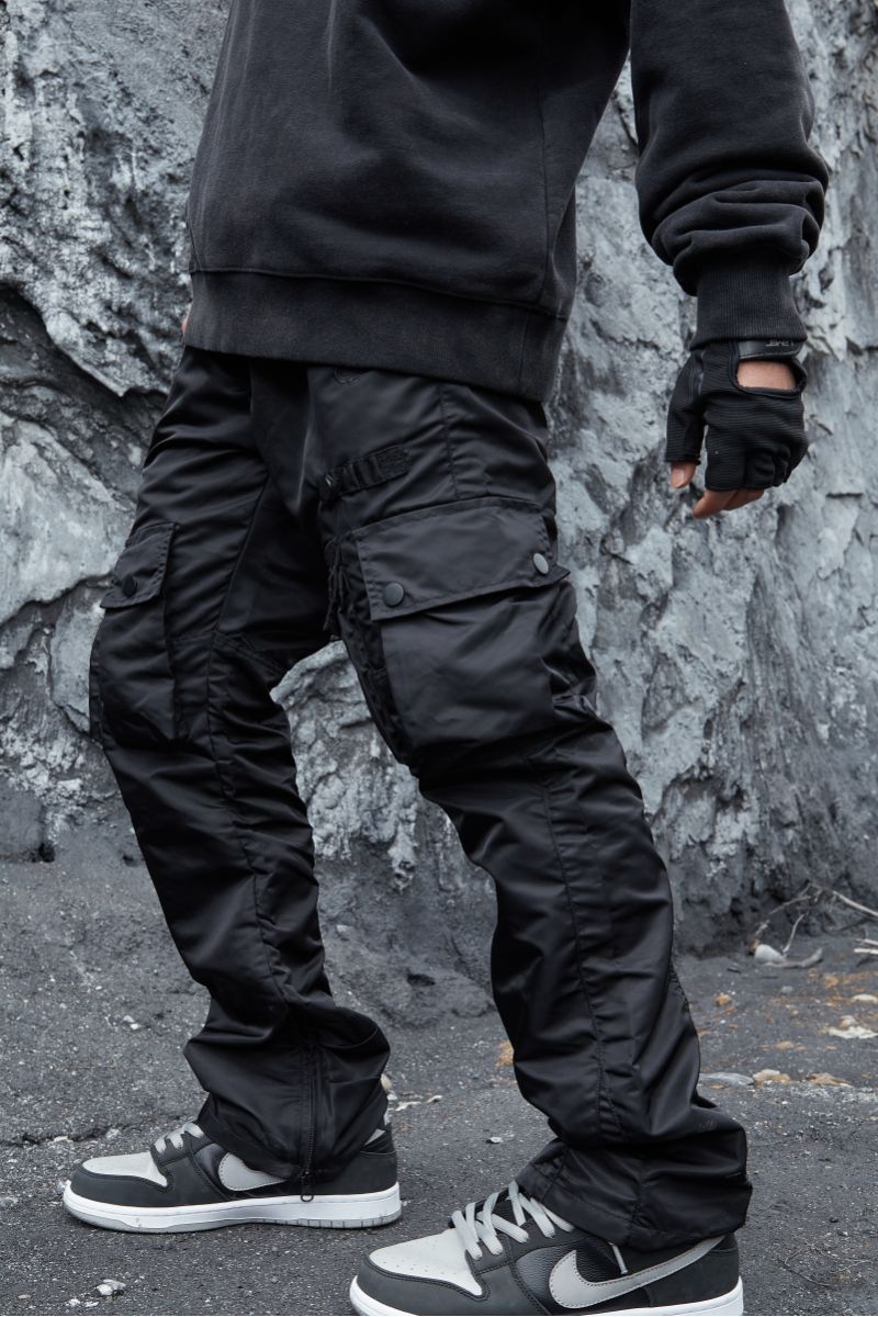 STEEPC Multi Pocket Flared Trousers