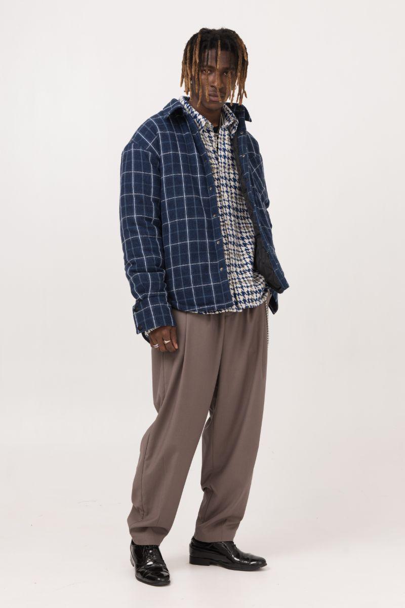 Empty Reference Coffee Loose Suit Trousers