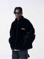 H/C Embroidered Logo Faux Fur Jacket - UK Only