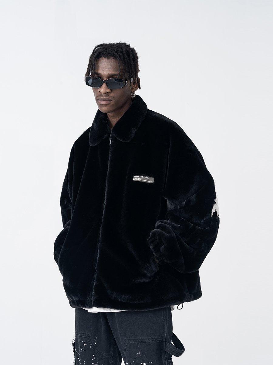 H/C Embroidered Logo Faux Fur Jacket - UK Only