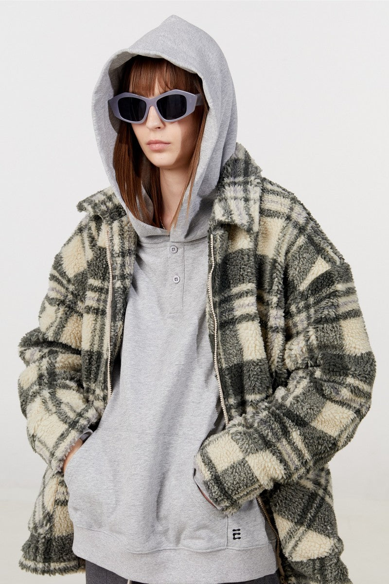 STEEPC Plaid Sherpa Jacket