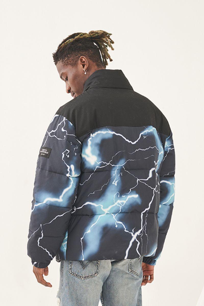 Empty Reference Lightnings Printed Down Jacket