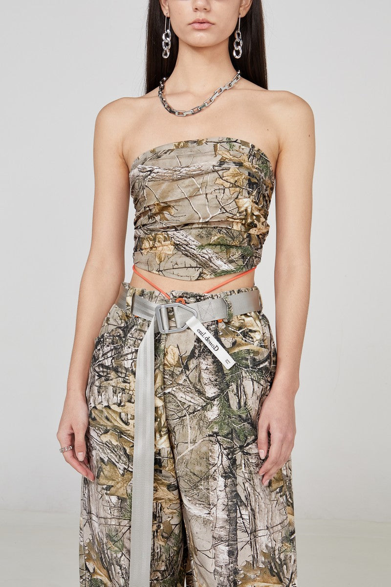 STEEPC Leaves Camo Lace Top