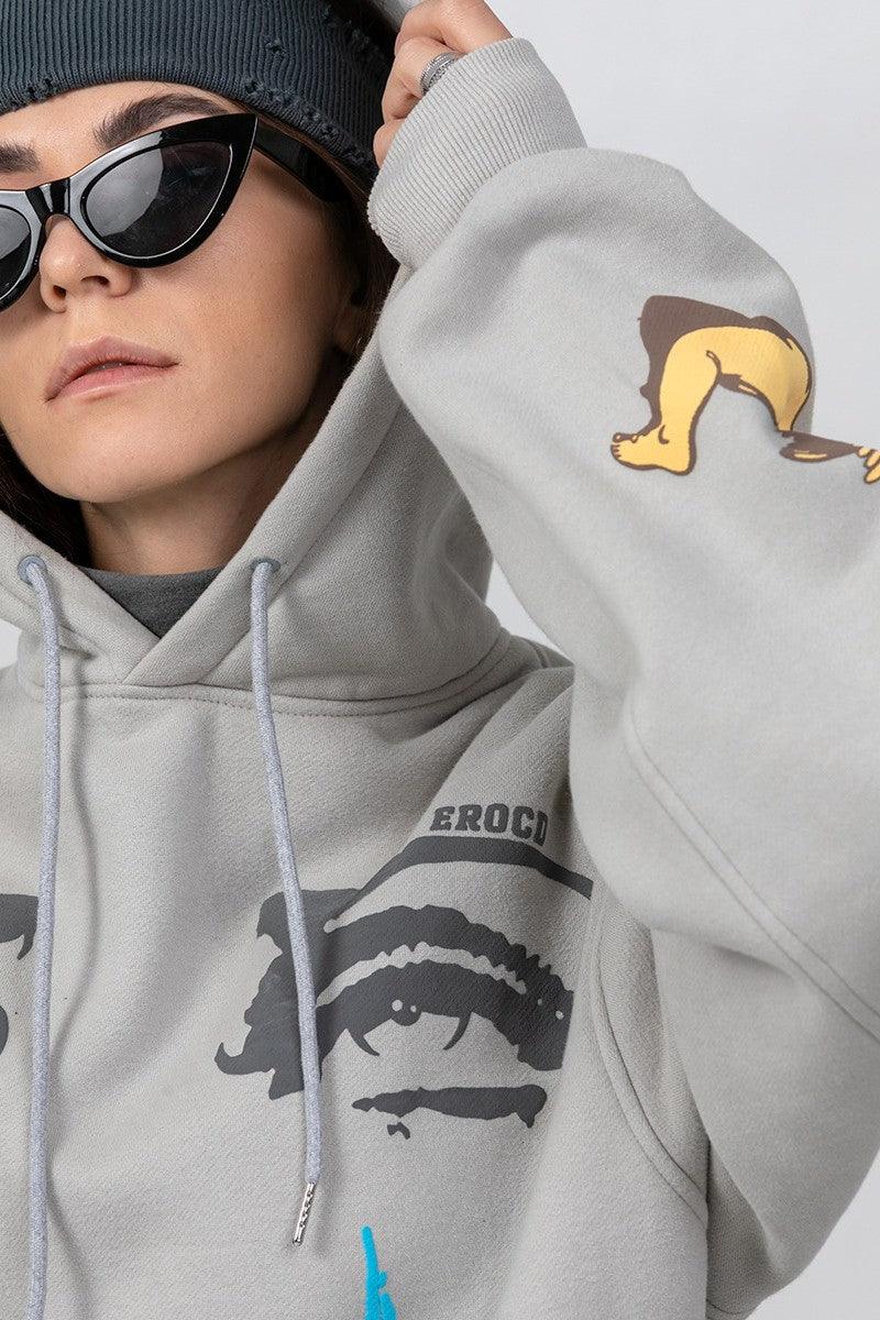 Error Code Tearing Angel Foam Print Hoodie