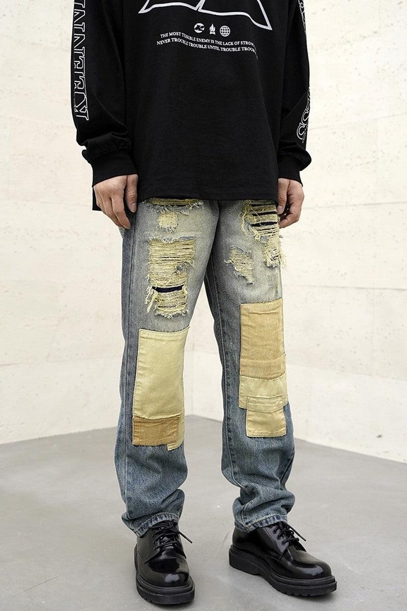 CZ Patches Retro Loose Jeans