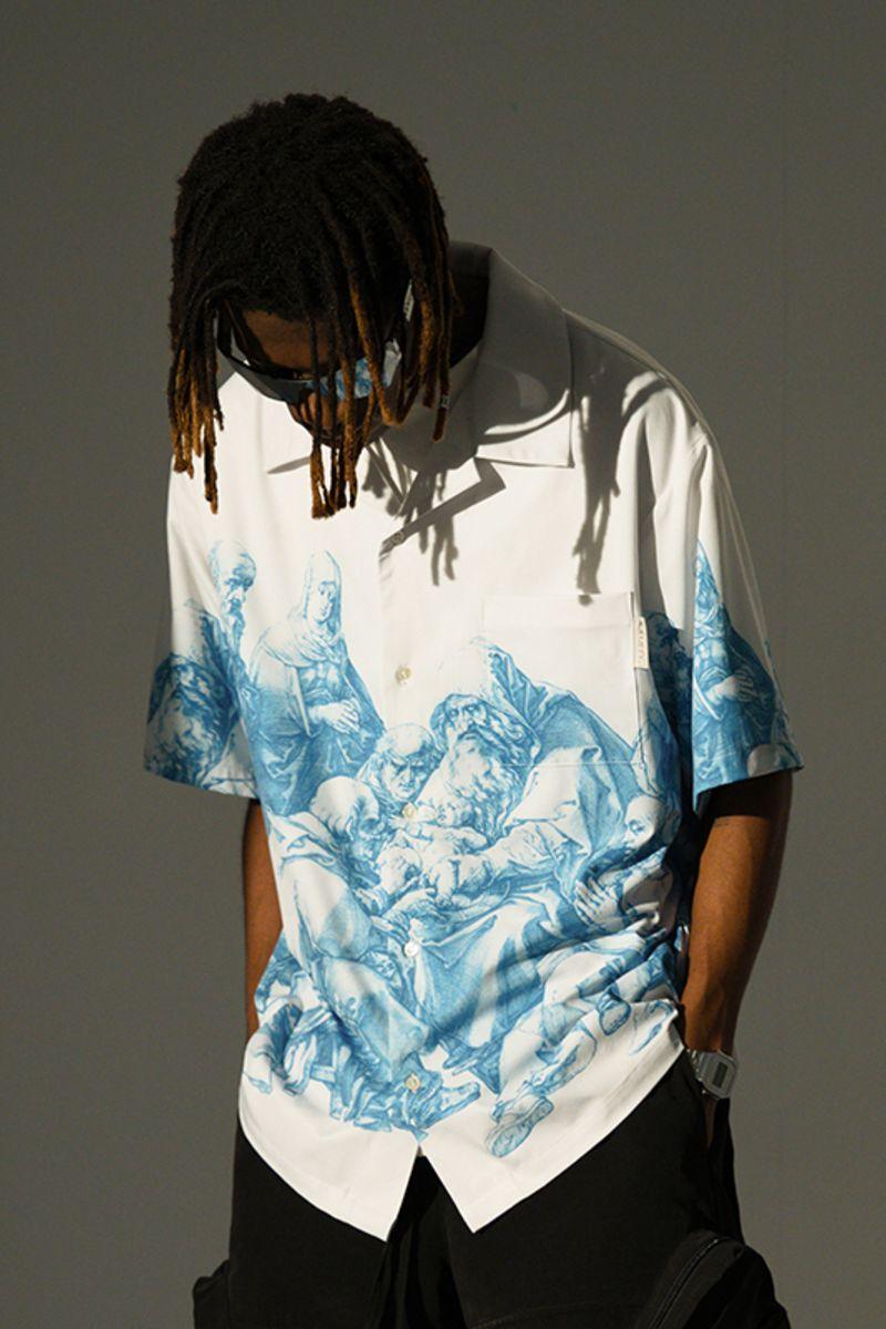 Empty Reference Childbirth Painting Cuban Shirt