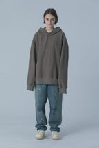 THINGY Army Green Loose Hoodie
