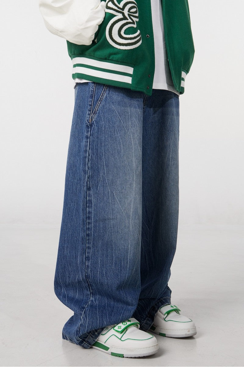 STEEPC Oversized Washed Jeans