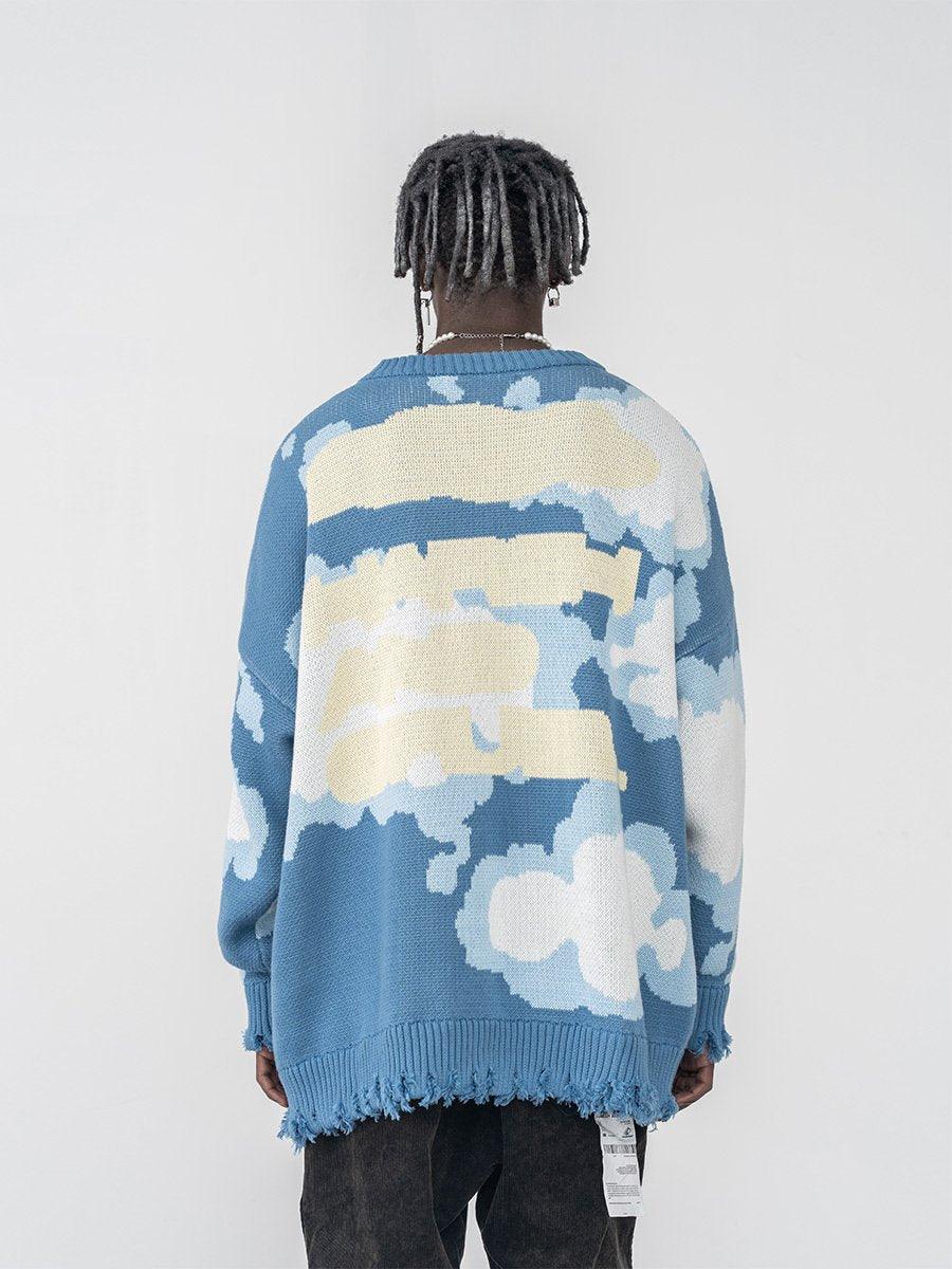 H/C Blue Sky Ripped Sweater - UK Only