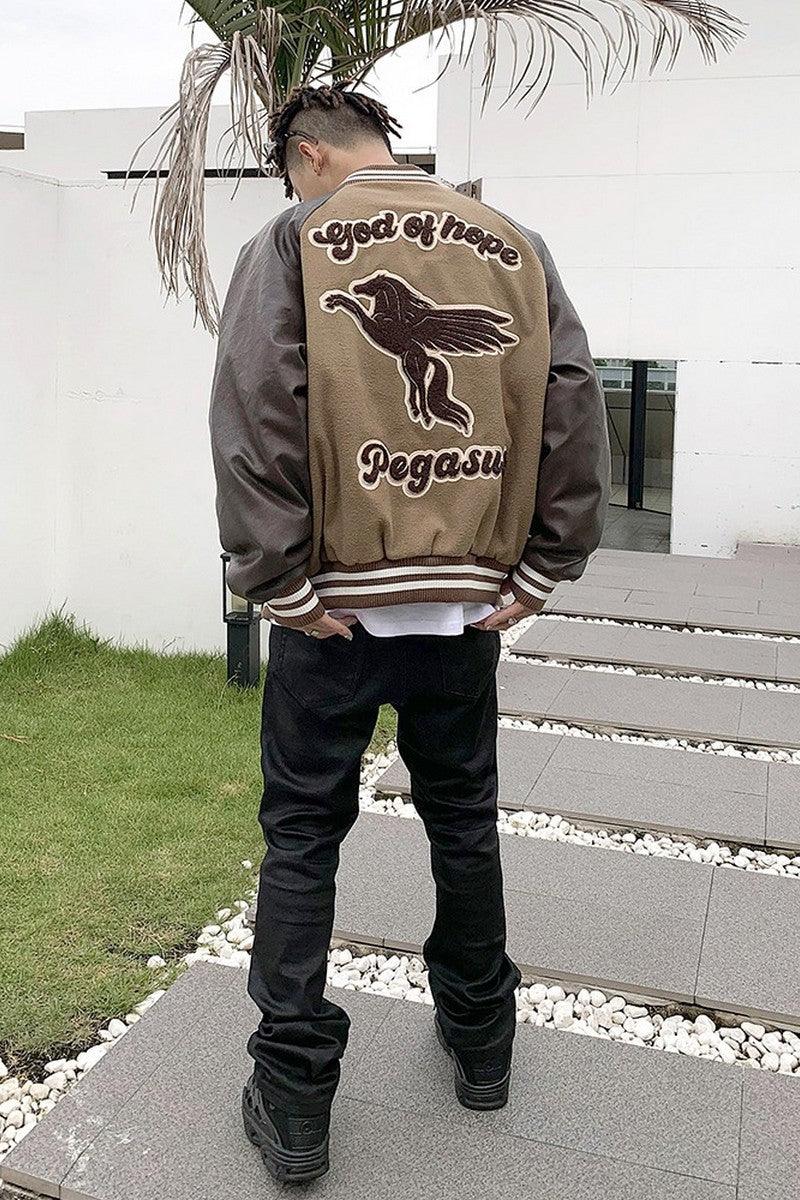 CZ Pegasus Embroidered Varsity Jacket