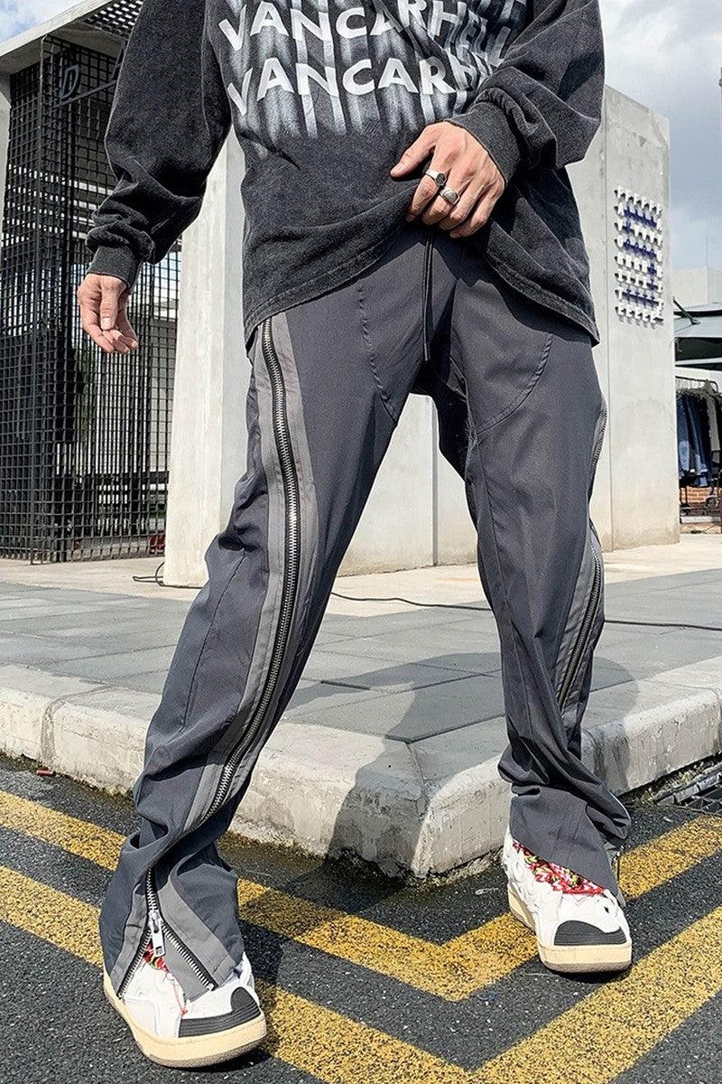 CZ Functional Zipper Flared Trousers