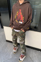 CZ Retro Flame Print Hoodie