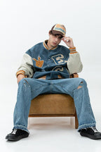 Error Code Embroidered Logo Varsity Jacket