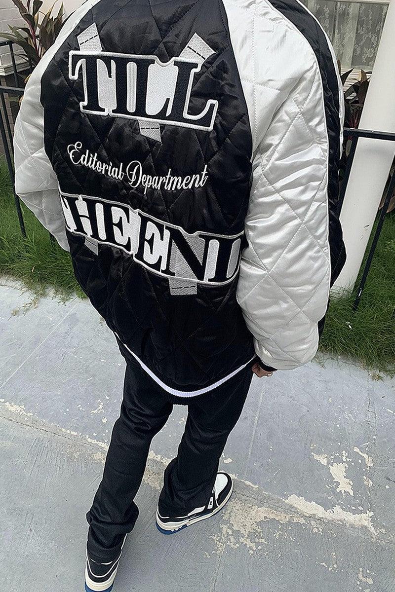CZ Embroidered Logo Padded Varsity Jacket