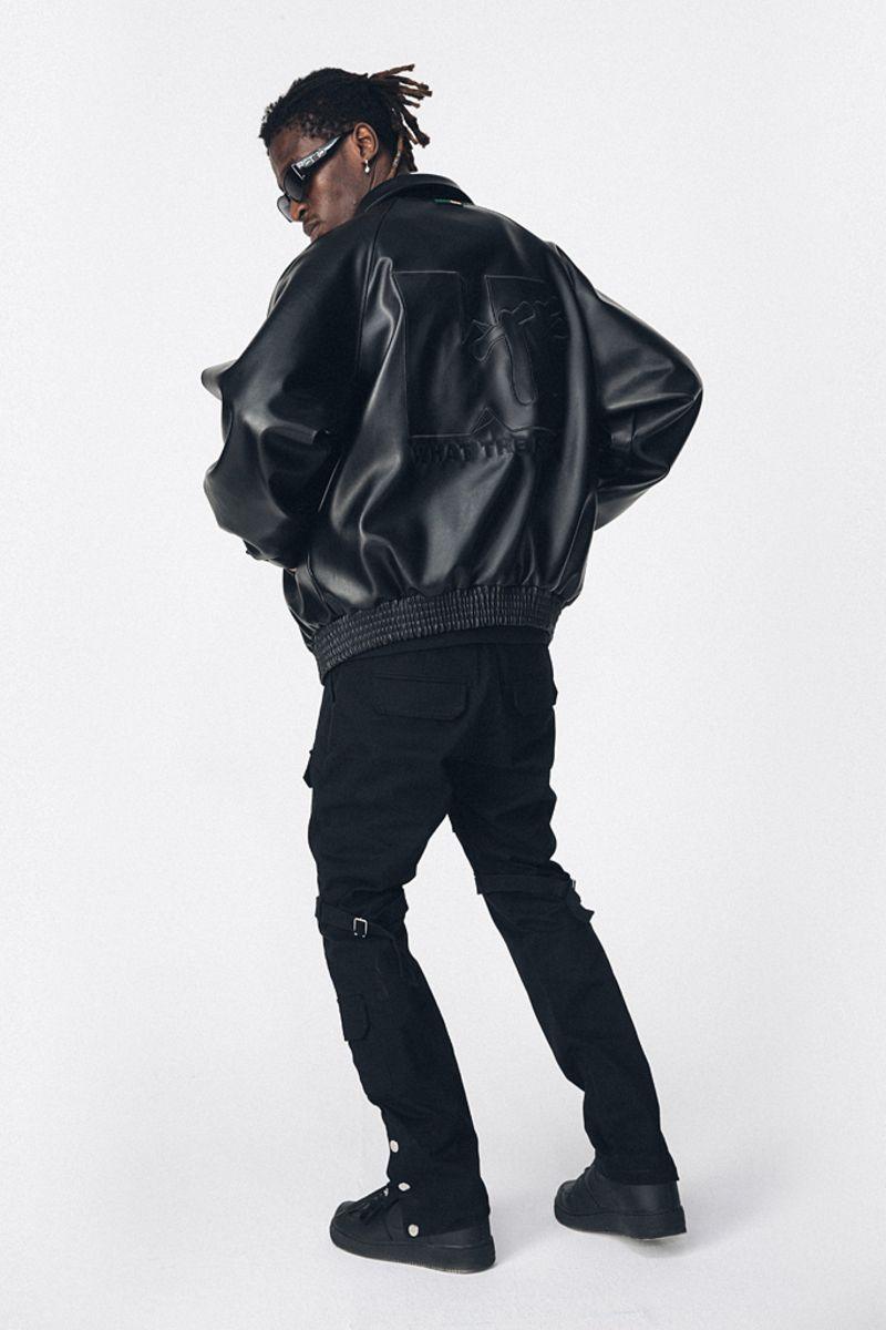 Antidote WTF Logo PU Leather Jacket