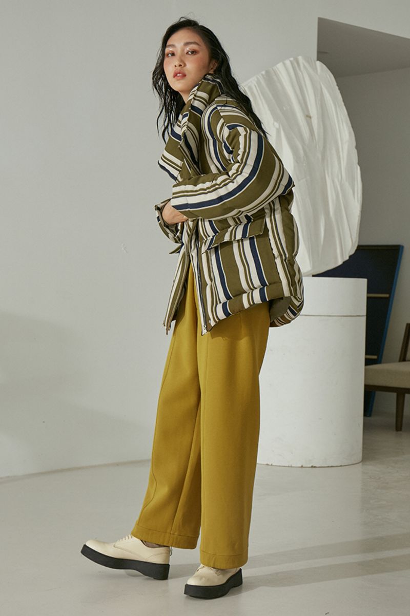 Mix7 Striped Down Jacket