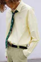 Mix7 Cream Retro Loose Shirt
