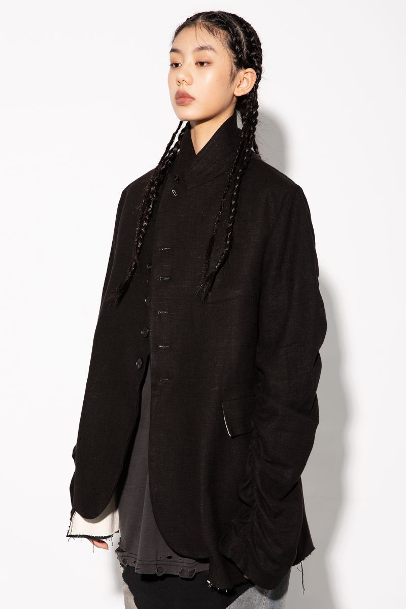 Unknown World Rumpled Cut Blazer