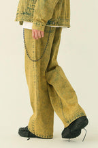 CZ Washed Yellow Jeans