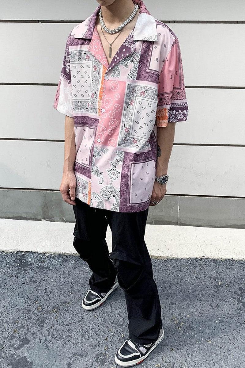 CZ Paisley Print Cuban Shirt